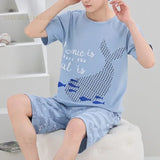 Pyjama été homme imprimé baleine