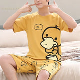 Pyjama été homme imprimé jaune canard