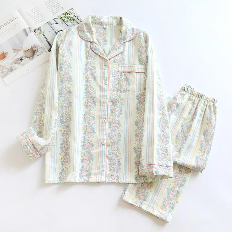 Pyjamas femme chaud printemps vert jaunâtre