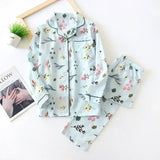 Pyjamas femme chaud printemps bleu clair