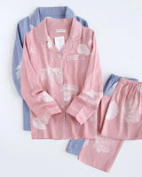 Pyjamas femme chaud printemps ROSE BLEU