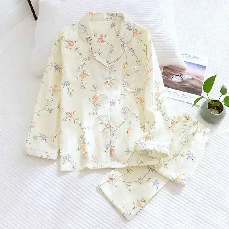 Pyjamas femme chaud printemps vert 