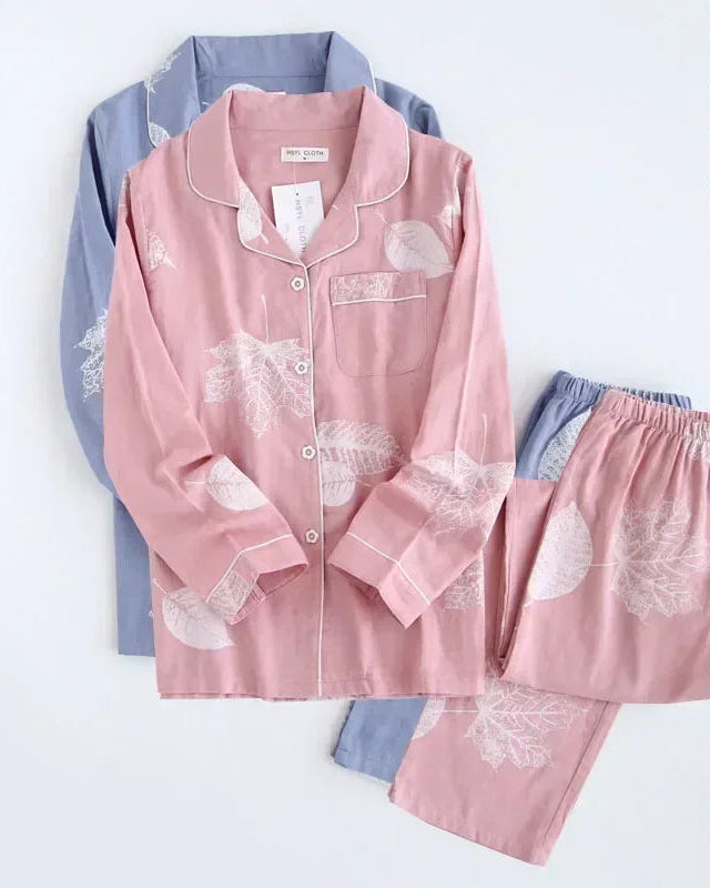 Pyjamas femme chaud printemps ROSE BLEU