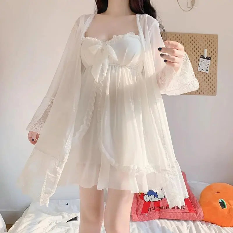 Robe de chambre blanche femme blanche