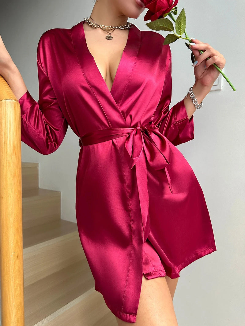 Robe de chambre bourgogne femme