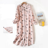 Robe de chambre à bouton femme rose