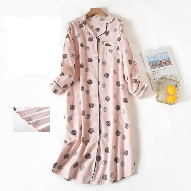 Robe de chambre à bouton femme rose