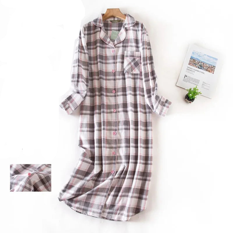 Robe de chambre à bouton femme rose gris