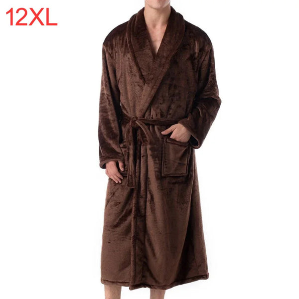Robe de chambre chaude homme marron