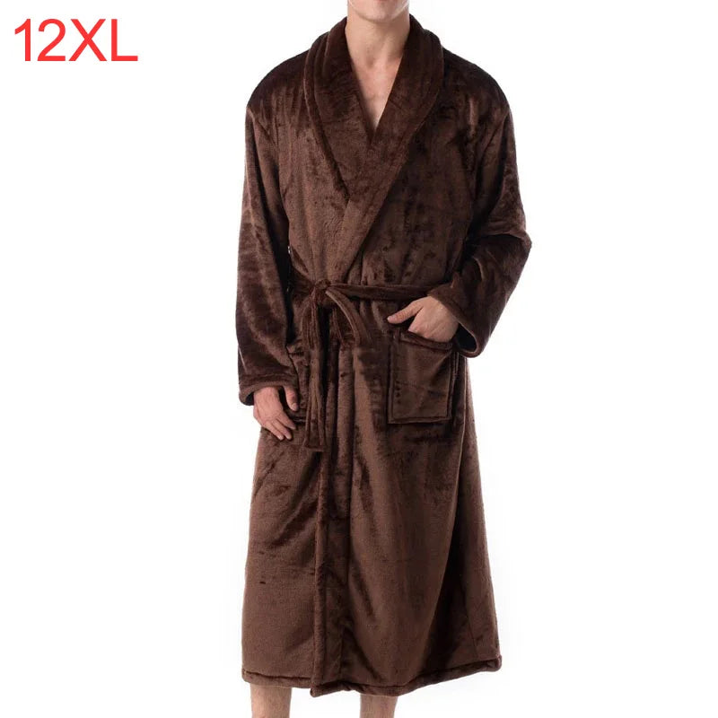 Robe de chambre chaude homme marron