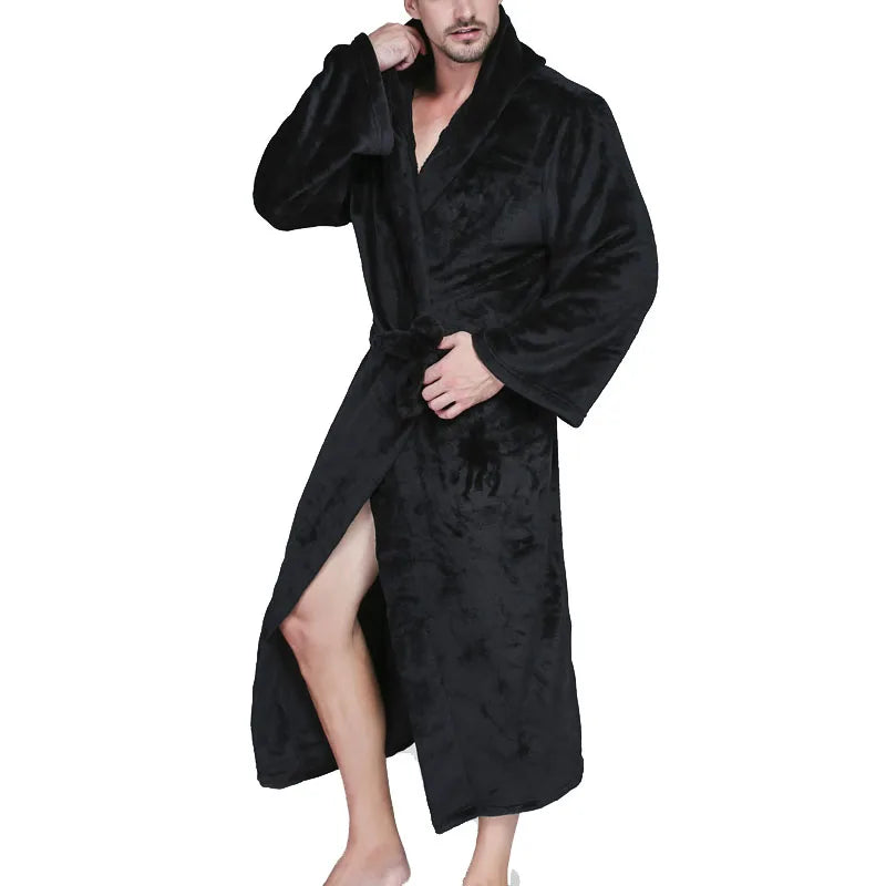 Robe de chambre chaude homme noire