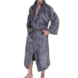 Robe de chambre chaude homme grise