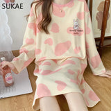 Robe de chambre coton femme beige rose
