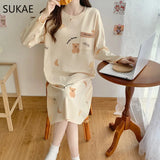 Robe de chambre coton femme beige ourson