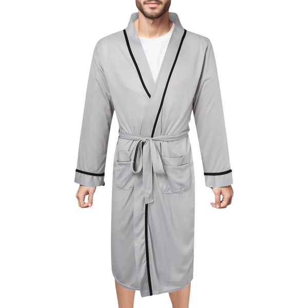 Robe de chambre coton homme gris