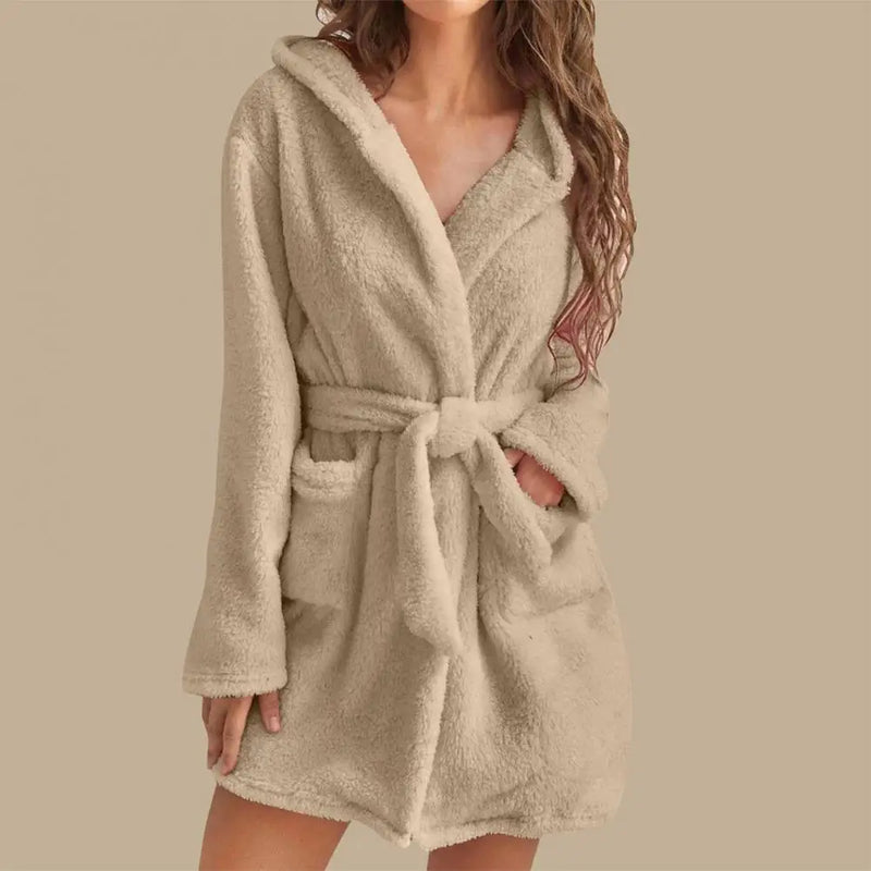 Robe de chambre courte pour femme ABRICOT

