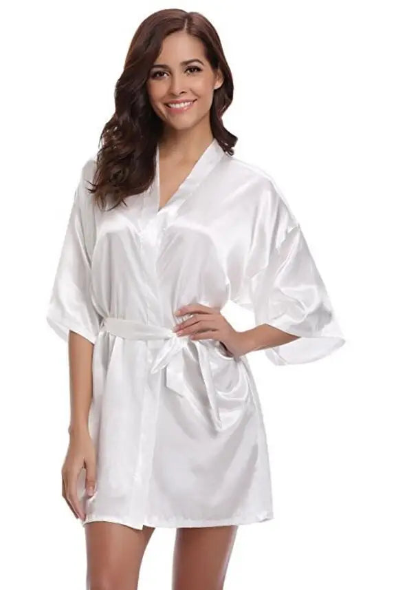 Robe de chambre courtelle pour femme blanche