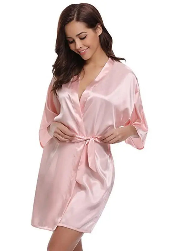 Robe de chambre courtelle pour femme rose