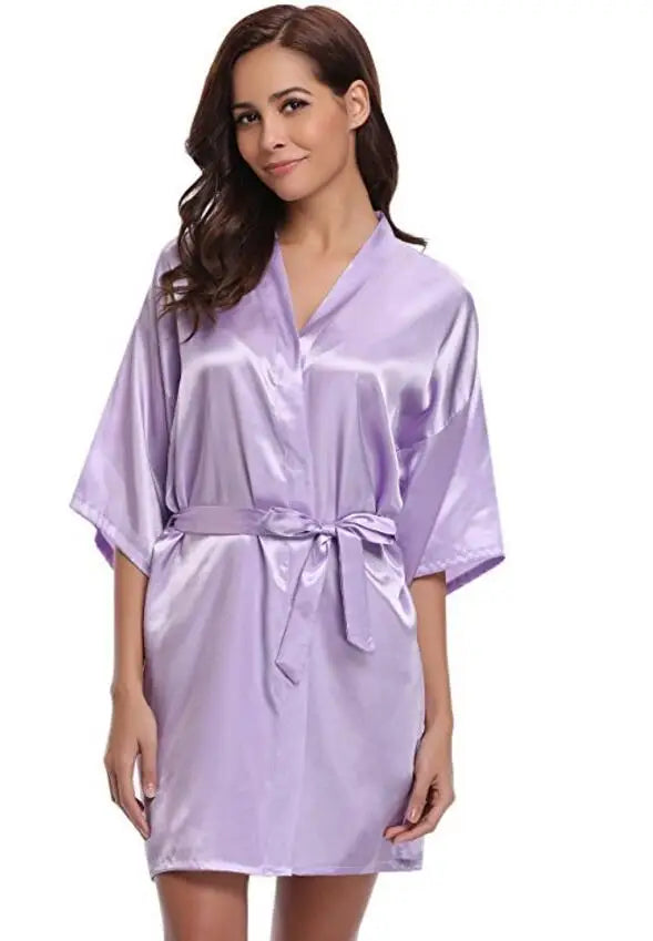 Robe de chambre courtelle pour femme lavande