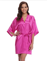 Robe de chambre courtelle pour femme rouge rosé