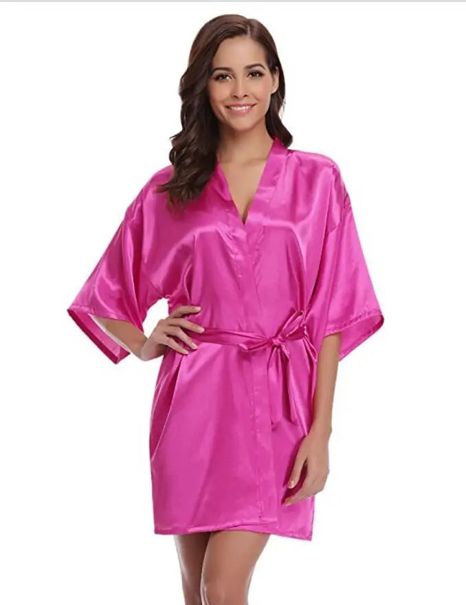 Robe de chambre courtelle pour femme rouge rosé