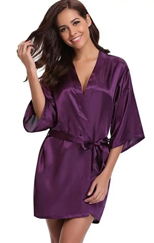 Robe de chambre courtelle pour femme violet