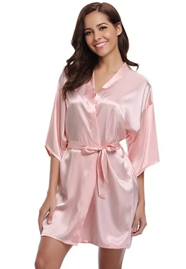 Robe de chambre courtelle pour femme rose