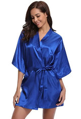 Robe de chambre courtelle pour femme marine