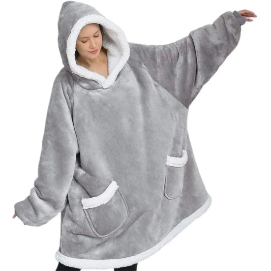 Robe de chambre en laine  pour femme grise
