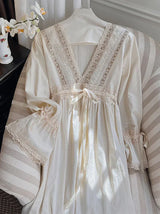 Robe de chambre femme ancienne blanche