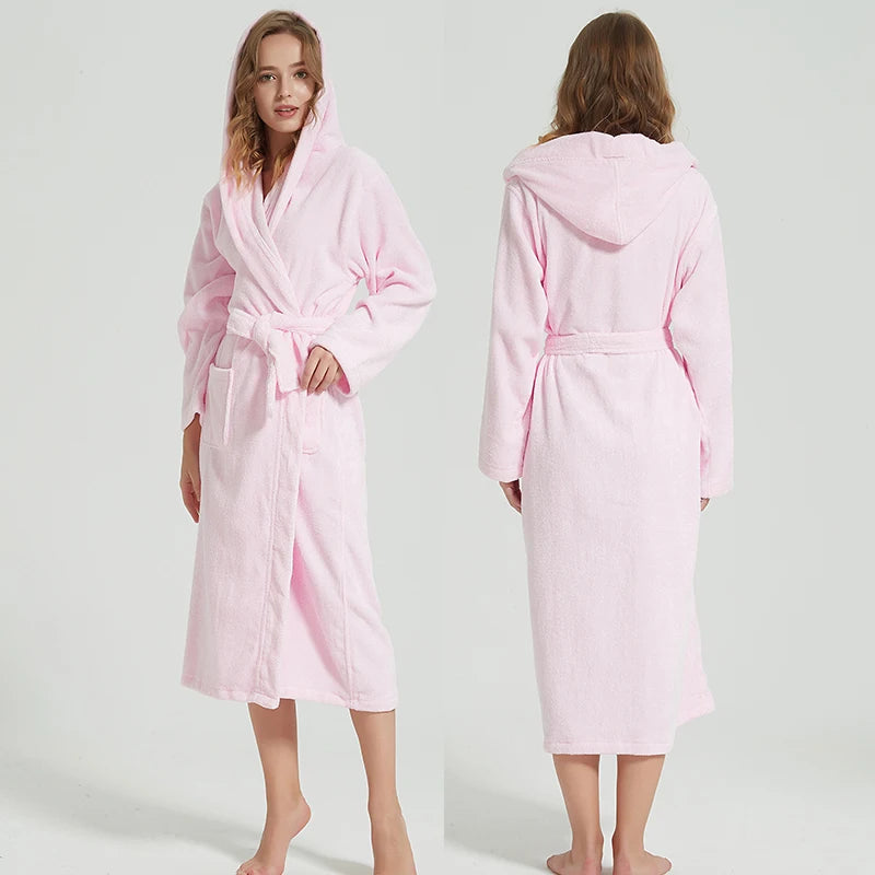 Robe de chambre femme carré rose
