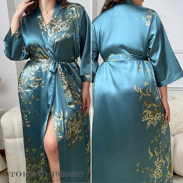 Robe de chambre femme grande taille VERTE