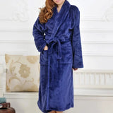 Robe de chambre femme hiver BLEU