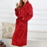 Robe de chambre femme hiver  rouge