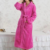 Robe de chambre femme hiver rose