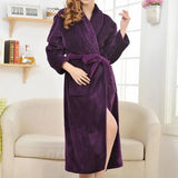 Robe de chambre femme hiver violet foncé