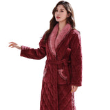 Robe de chambre femme matelassée rouge