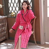 Robe de chambre femme matelassée ROSE bonbon