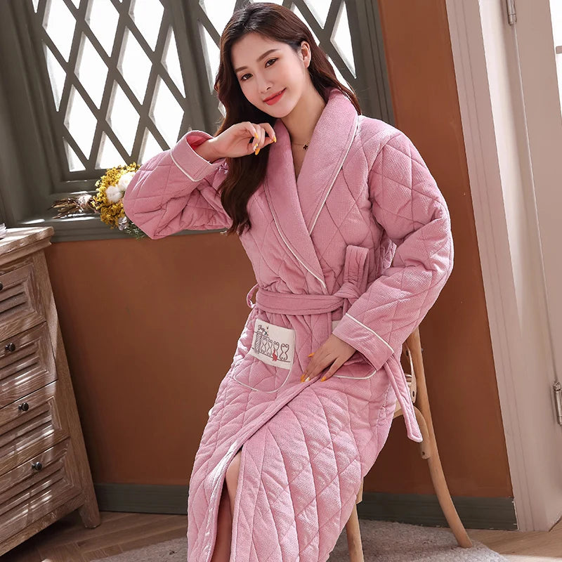 Robe de chambre femme matelassée ROSE
