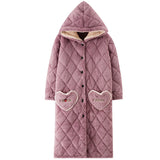 Robe de chambre femme molleton rose