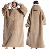 Robe de chambre femme polaire grande taille café