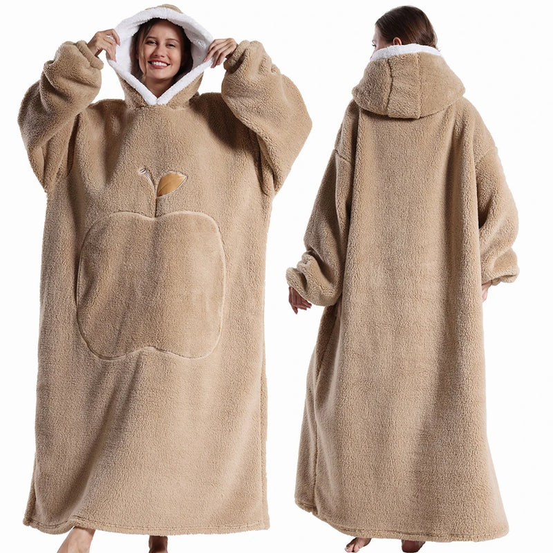 Robe de chambre femme polaire grande taille café