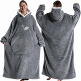 Robe de chambre femme polaire grande taille gris