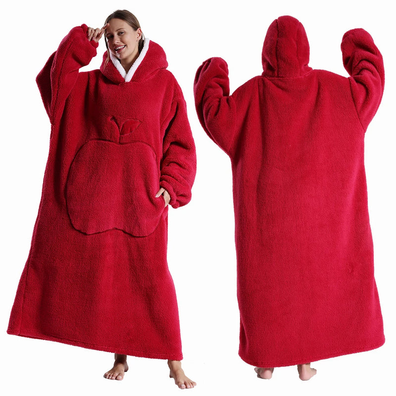 Robe de chambre femme polaire grande taille  rouge