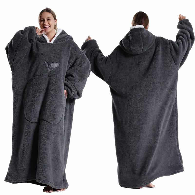 Robe de chambre femme polaire grande taille noire
