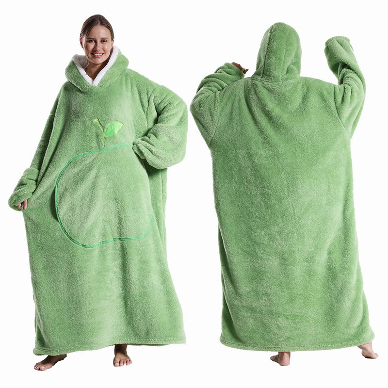 Robe de chambre femme polaire grande taille  verte