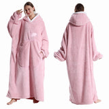 Robe de chambre femme polaire grande taille rose