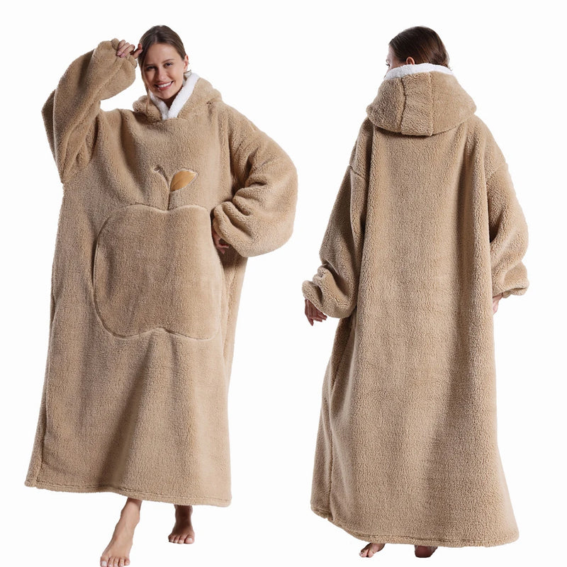 Robe de chambre femme polaire grande taille  café