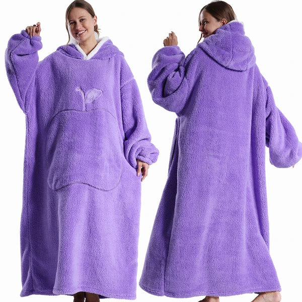 Robe de chambre femme polaire grande taille
 violet