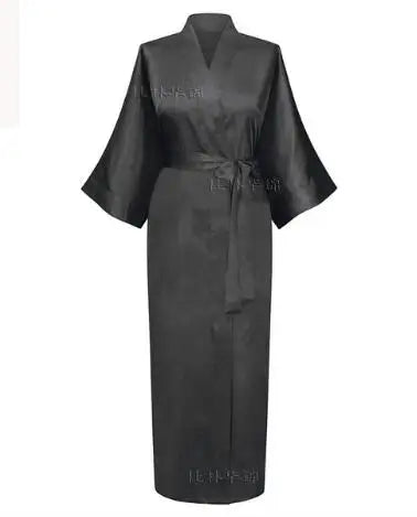 Robe de chambre femme satin polaire noir